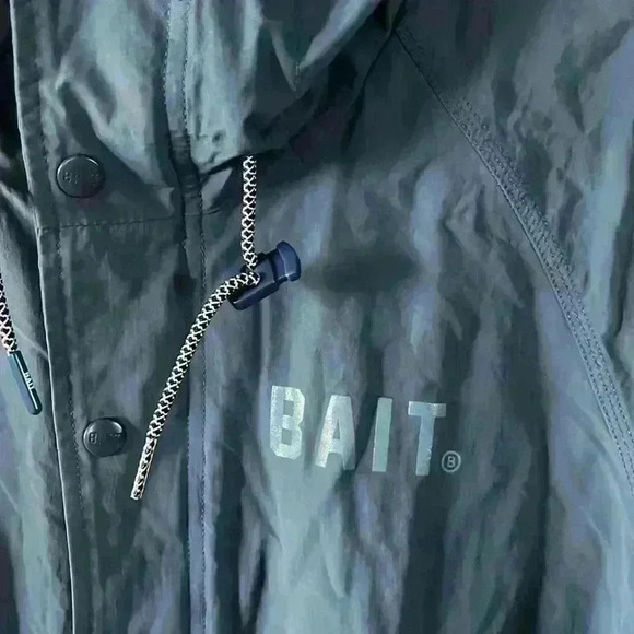 Bait Mountain Parka Windbreaker Jacket Blue Hooded Bill Gorpcore Streetwear Men - Picture 4 of 16